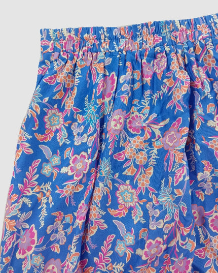 Smocked Off-Shoulder Printed Top and Skirt Set