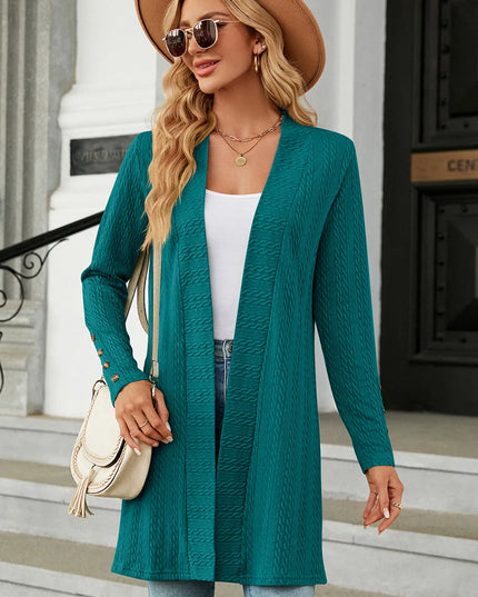 Open Front Long Sleeve Cardigan