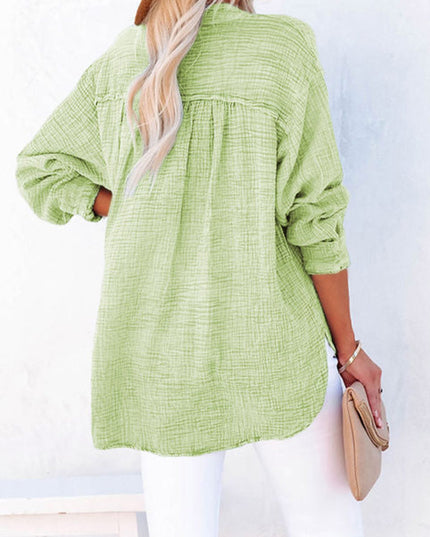Buttoned Long Sleeve Blouse 
