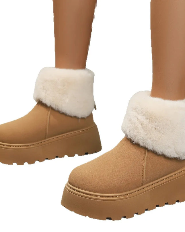 Round Toe Platform Boots