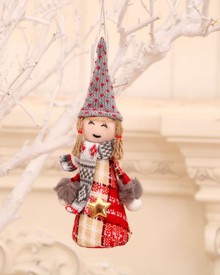 Assorted 2-Piece Christmas Doll Hanging Widgets Style D One Size