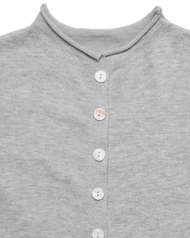 Button-Front Long Sleeve Cardigan