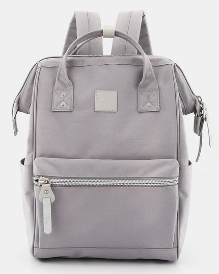Himawari Water Resistant Canvas Backpack Bag with Side Pockets Gray One Size