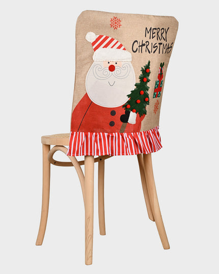 MERRY CHRISTMAS Chair Cover Deep Red One Size