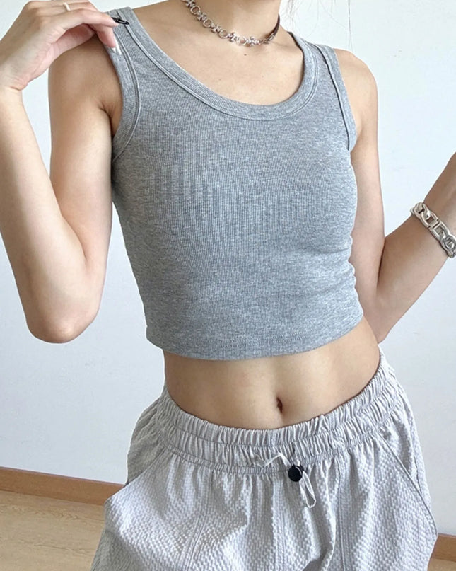 Ribbed Crop Tank Top