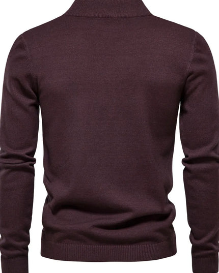 Men's Mock Neck Long Sleeve Sweater