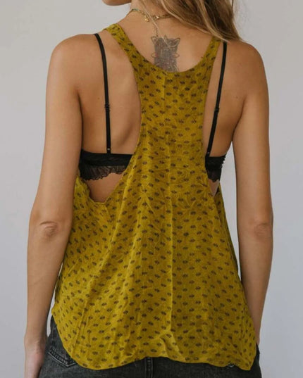 Printed Scoop Neck Tank 