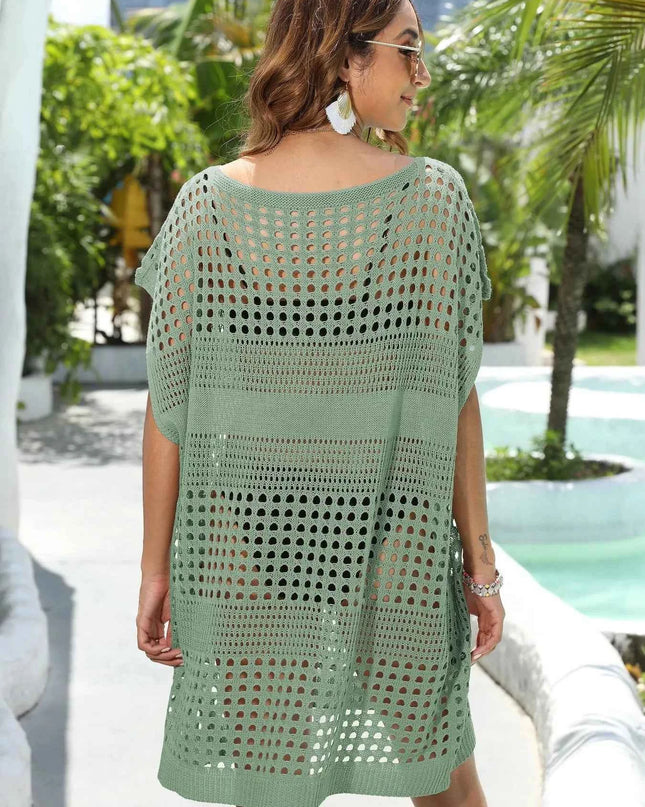 Crochet Knit Beach Cover Up Dress