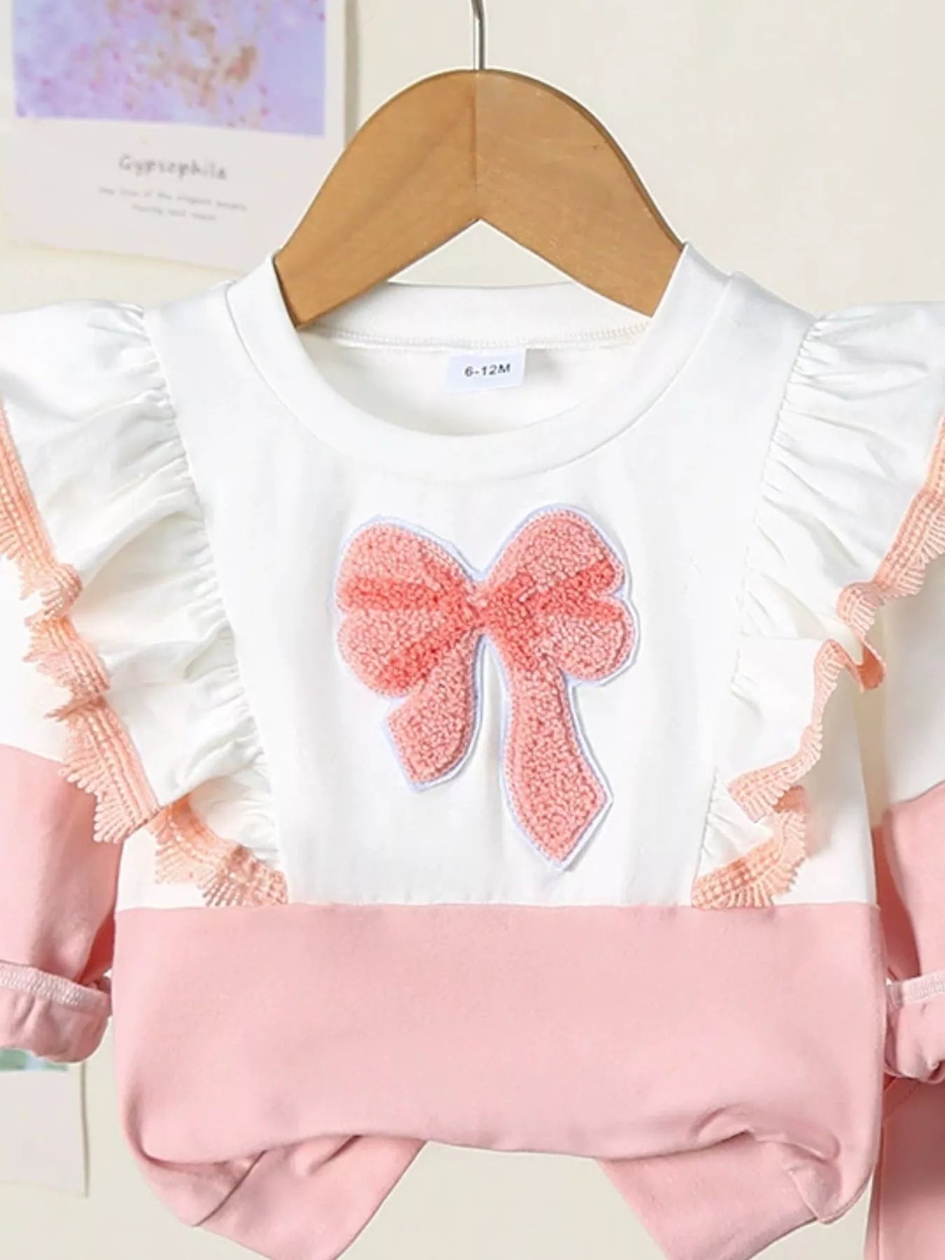 Children's Flower Long Sleeve Top and Pants Set