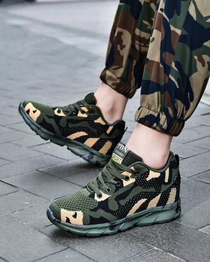 Camouflage Mesh Athletic Sneakers 