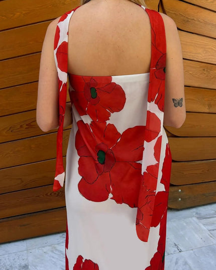 Printed Tube Maxi Dress