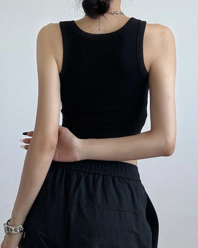 Ribbed Crop Tank Top