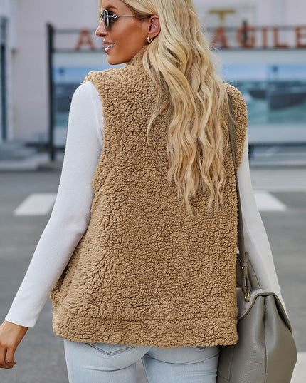 Snap Down Vest with Pockets
