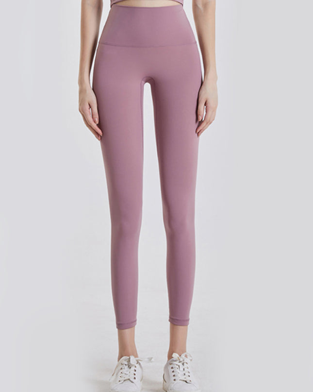 Wide Waistband Sports Leggings Lilac