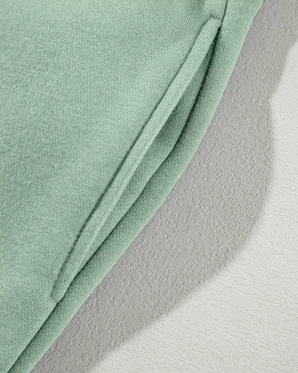 Drop Shoulder Zip Up Jacket and Drawstring Pants Active 2pcs Set