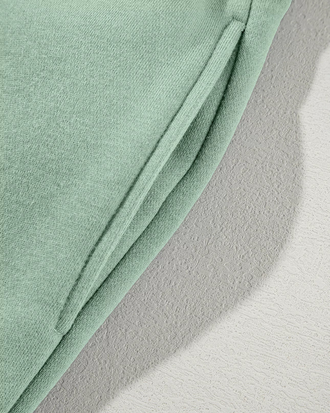 Drop Shoulder Zip Up Jacket and Drawstring Pants Active 2pcs Set