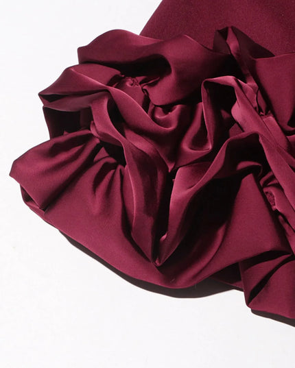 Ruffle Hem Double-Breasted Blazer Dress