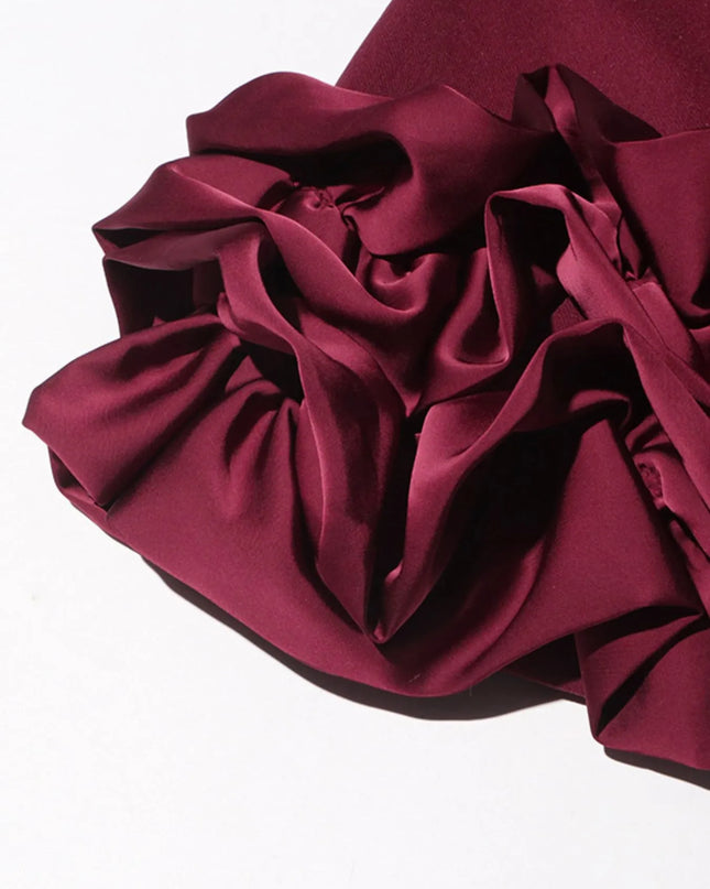 Ruffle Hem Double-Breasted Blazer Dress