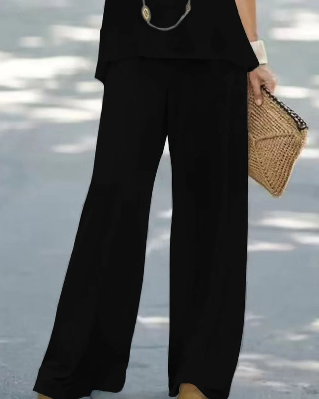 Halter Top and Wide Leg Pants Matching Set