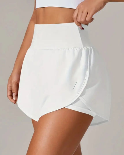 Pocketed High Waist Active Shorts 