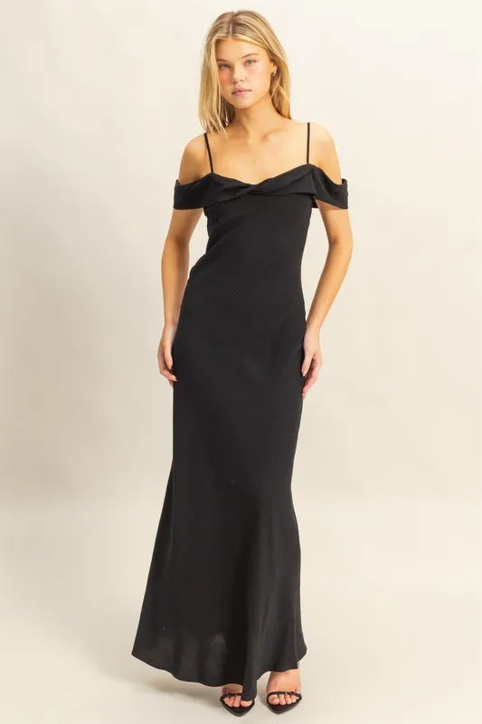 HYFVE Flattering Fit Cami Maxi Dress BLACK