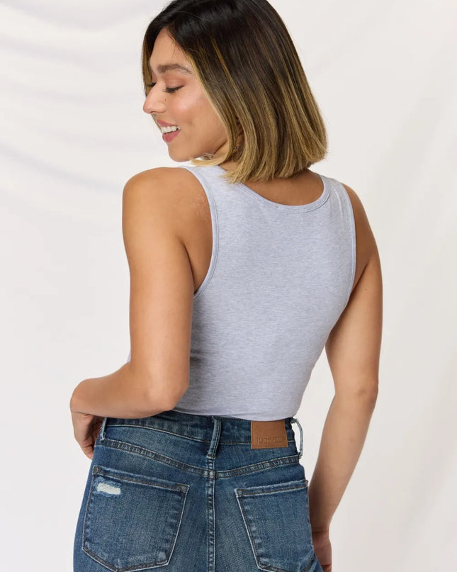 Zenana Square Neck Wide Strap Cropped Cami