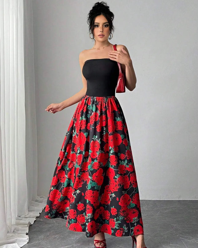 Floral Tube Maxi Dress