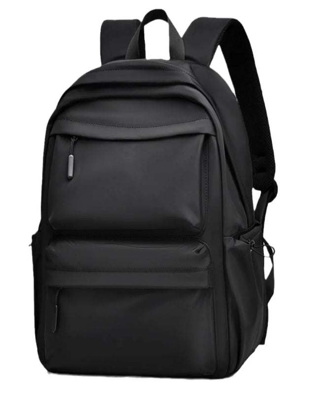 Multi Pocketed Adjustable Strap Backpack Bag Black One Size