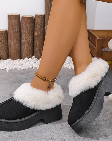 Cozy Fur-Lined Winter Platform Boots
