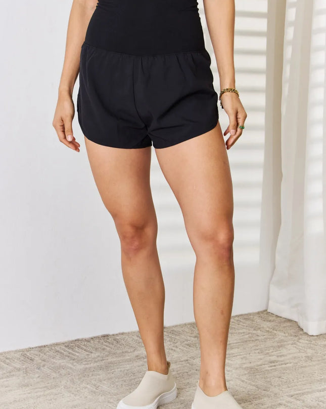 Zenana Full Size High Waist Tummy Control Shorts Black