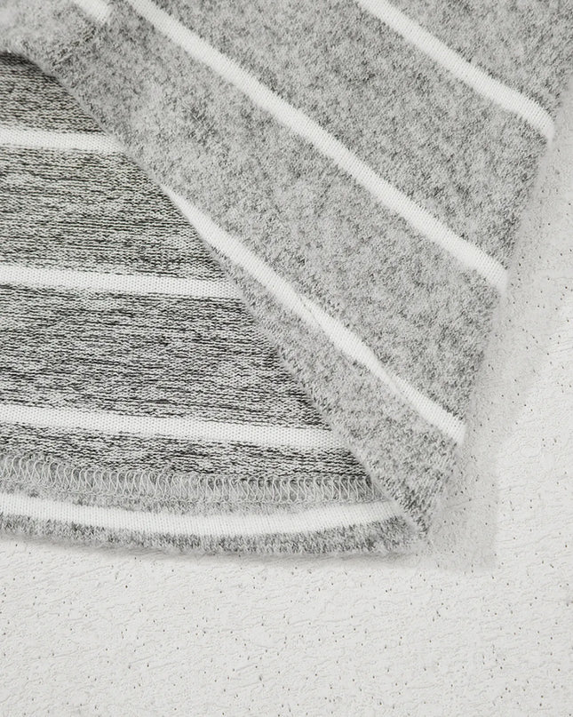 Stripe Dolman Sleeve Drop Shoulder Top