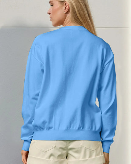 Double Take Full Size Sequin Nutcracker Long Sleeve Sweater