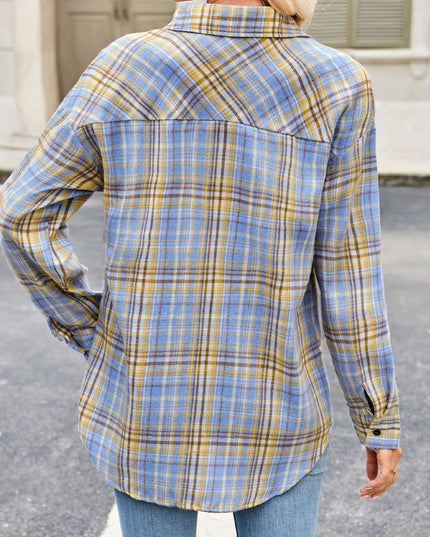 Plaid Button Up Long Sleeve Shirt