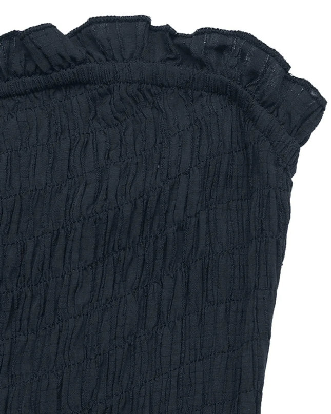 Smocked Tube Wide Leg Jumpsuit