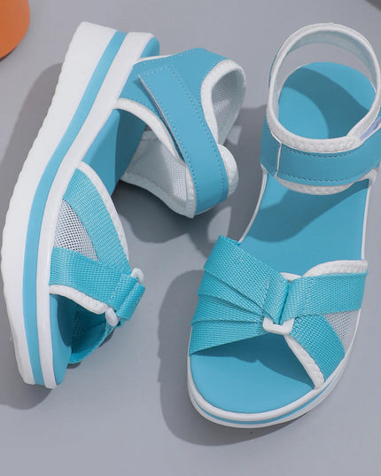 Platform Wedge Sandals with Ankle Strap 