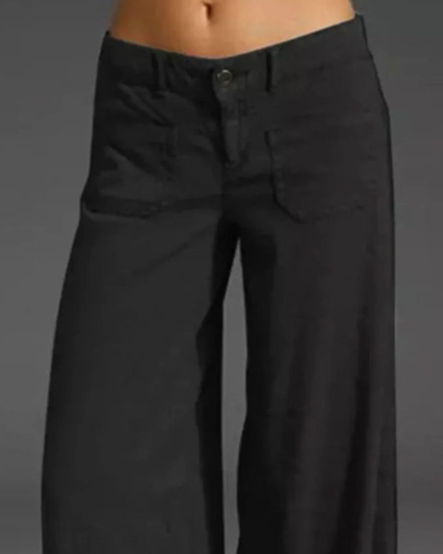 Full Size Wide Leg Pants with Pockets Plus Size