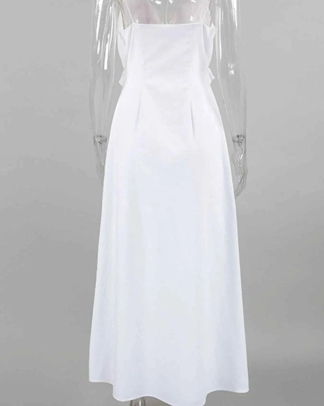 Ruffled V-Neck Maxi Dress