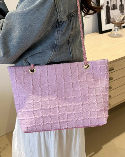 Polyester Texture Chain Tote bag 