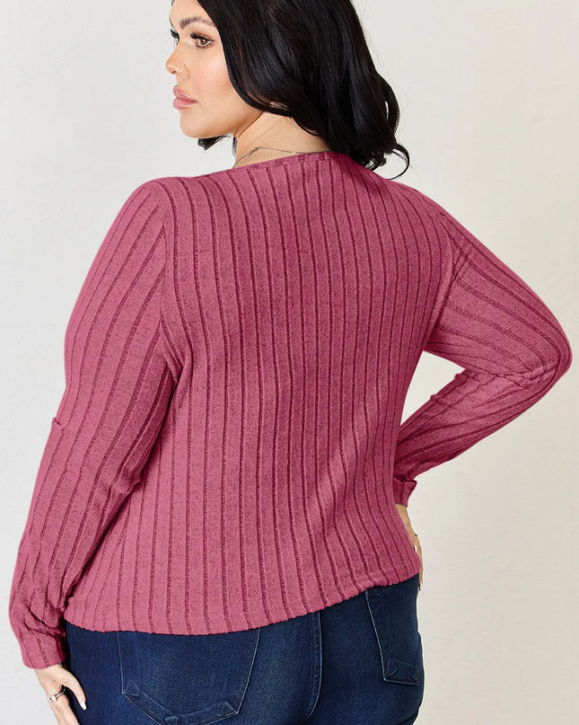 Basic Bae Full Size Ribbed Long Sleeve T-Shirt