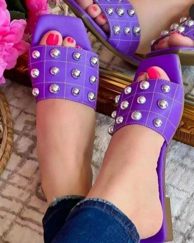 Studded Open Toe Sandals 
