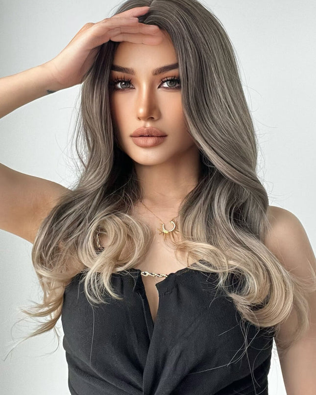 13*1" Full-Machine Wigs Synthetic Long Straight 24" 