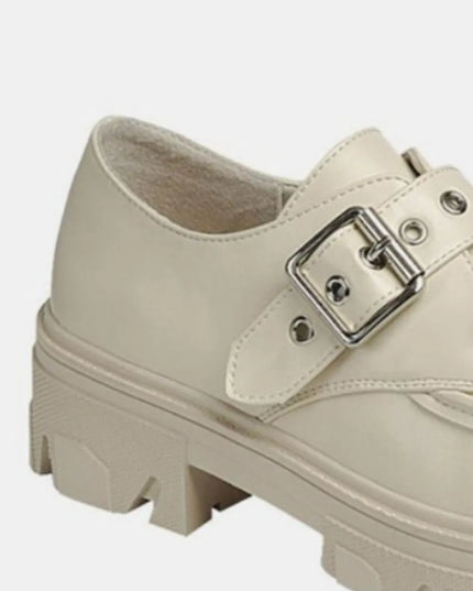 Forever Link Buckled Platform Lug Sole Loafers