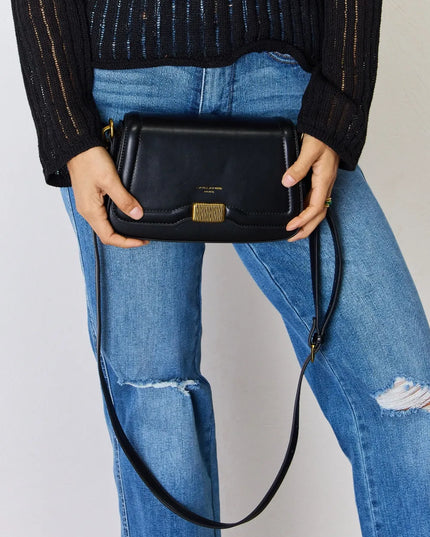 David Jones PU Leather Crossbody Bag BLACK One Size