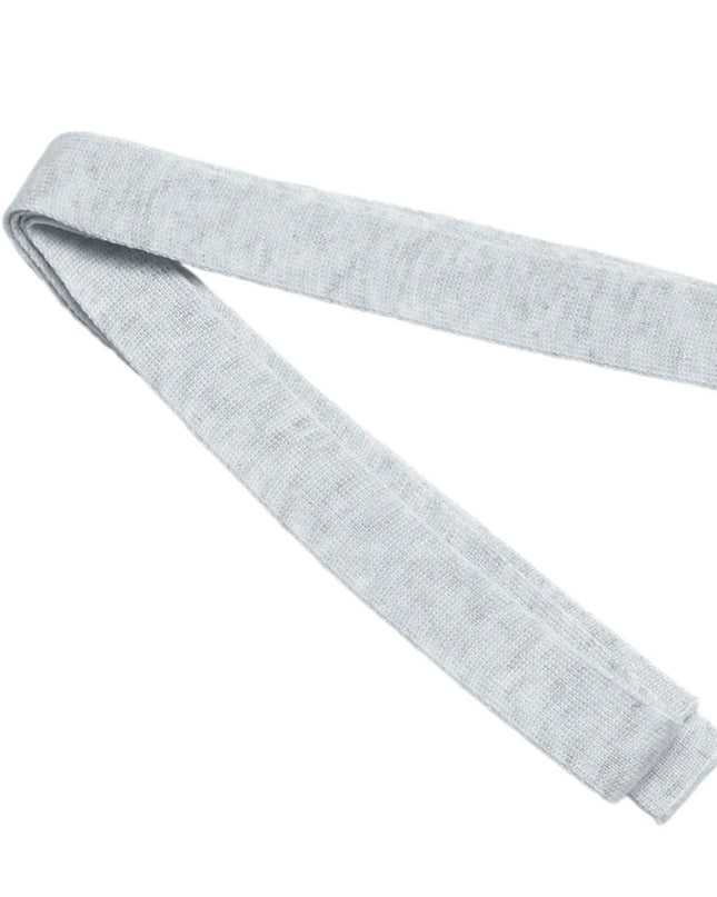 Striped Trim Tie Waist Sweater Dress