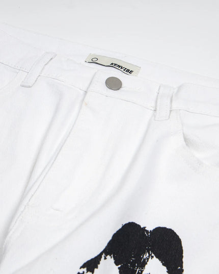 Men's Handprint Pattern Jeans