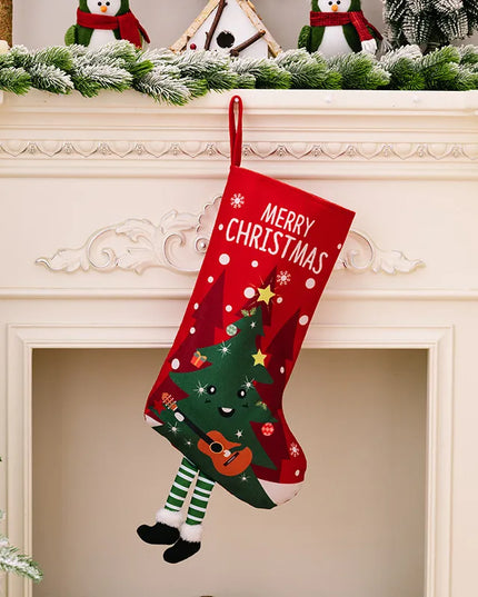 Printed Christmas Stocking Hanging Widget Style D One Size