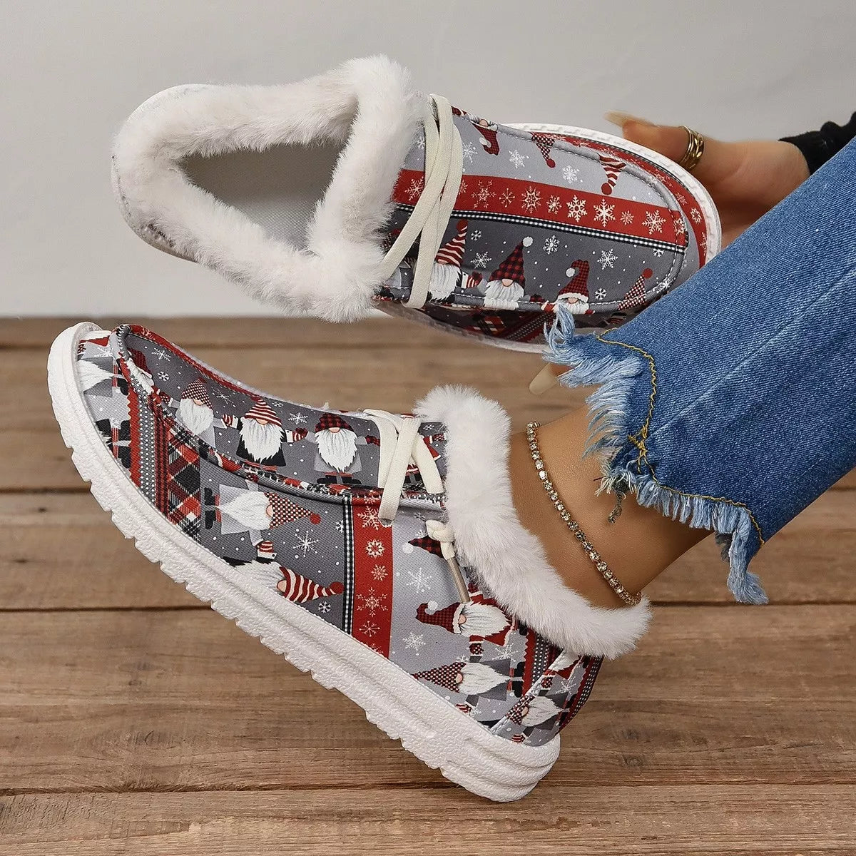 Christmas Round Toe Loafers