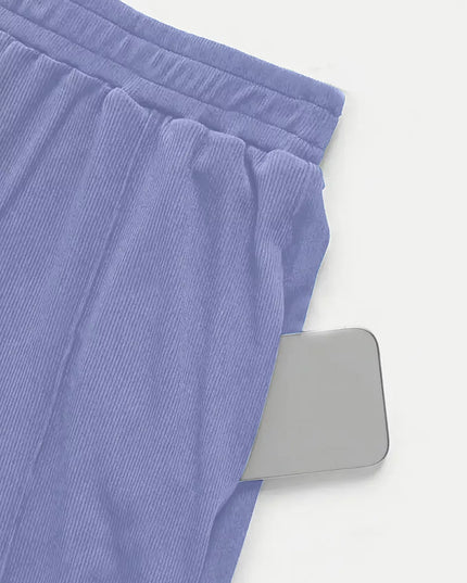 Side Tie Round Neck Tank and Pants Set