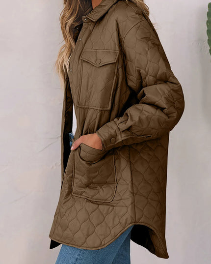 Snap Down Collared Winter Coat