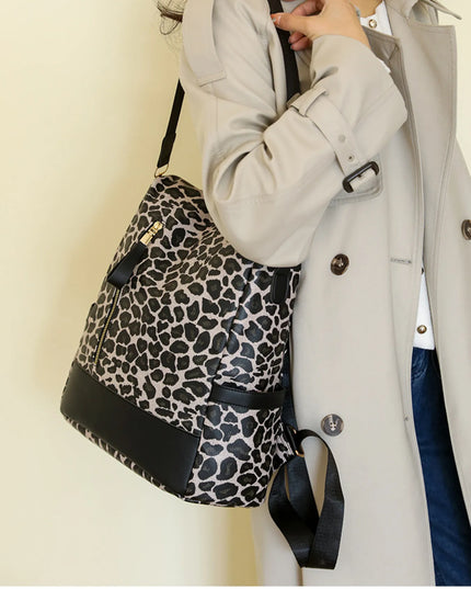 Leopard Print Backpack Bag